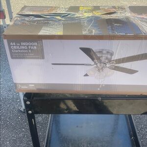 44-inch Indoor Ceiling Fan - Silver and Black